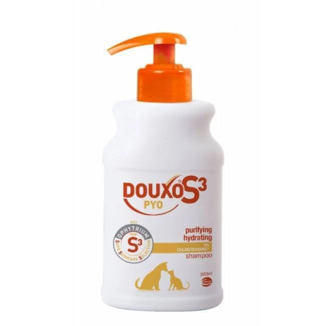 DOUXO S3 PYO SHAMPOO ΑΝΤΙΣΗΠΤΙΚΟ ΣΑΜΠΟΥΑΝ ΓΙΑ ΣΚΥΛΟΥΣ&ΓΑΤΕΣ 200ML