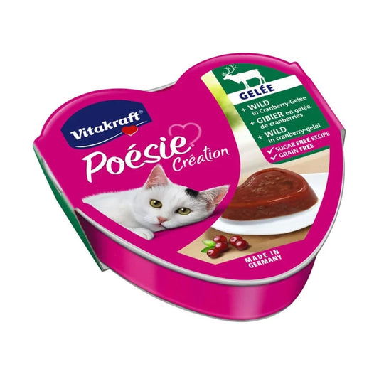 VITAKRAFT ΚΕΣΕΔΑΚΙ POESIE ΕΛΑΦΙ ΣΕ ΖΕΛΕ ΑΠΟ CRANBERRIES 85GR