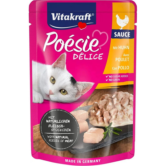 VITAKRAFT ΥΓΡΗ ΤΡΟΦΗ ΓΑΤΑΣ POESIE DELISAUCE CHICKEN 85G