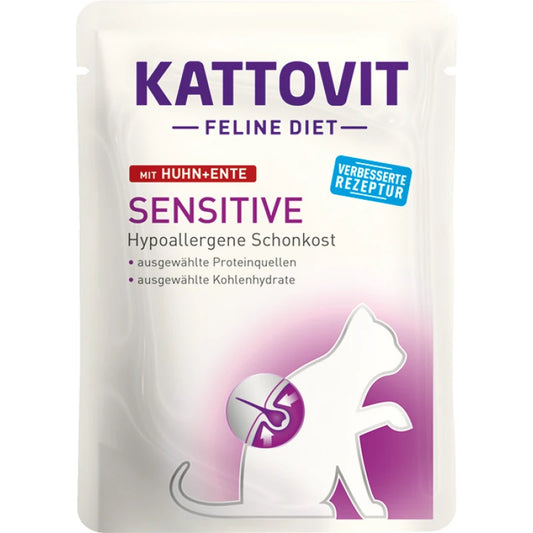 KATTOVIT SENSITIVE CHICKEN & DUCK 85G
