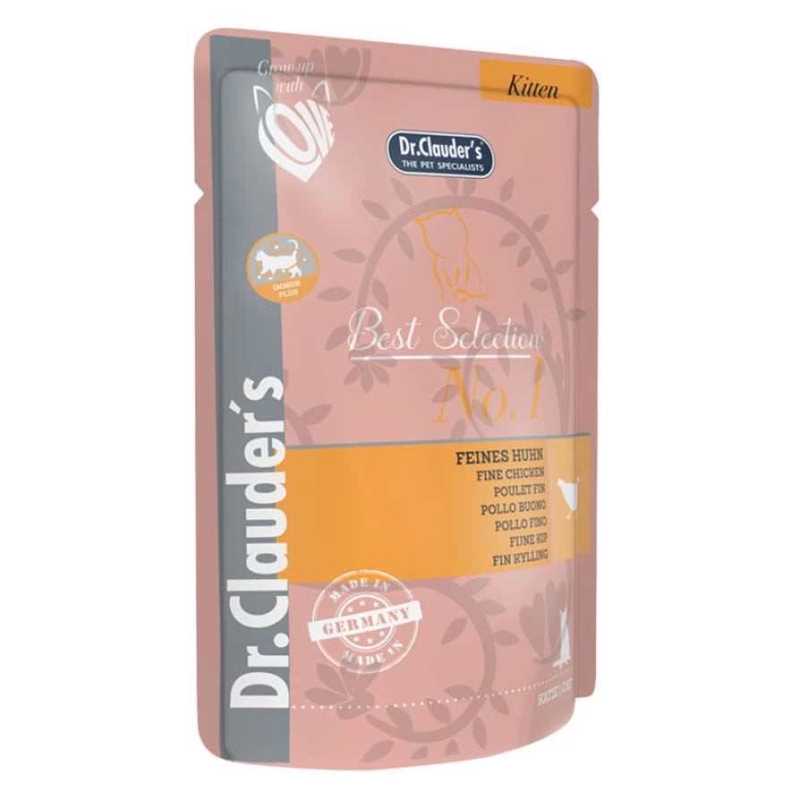 DR. CLAUDER'S ΦΑΚΕΛΑΚΙ ΓΙΑ ΓΑΤΑΚΙΑ BEST SELECTION KITTEN NO1 CHICKEN 85GR