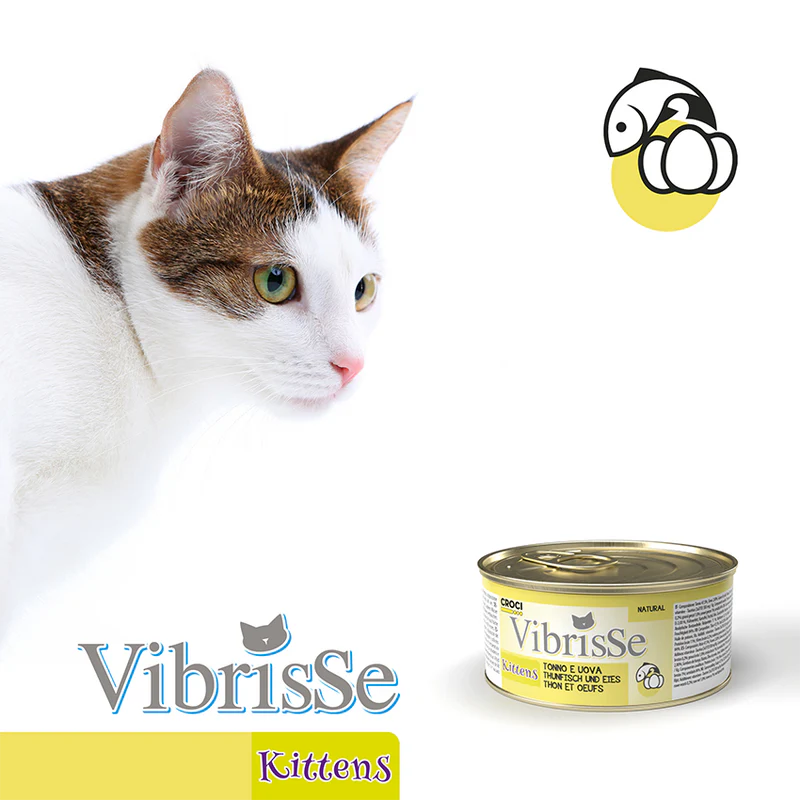 CROCI VIBRISSE ΚΟΝΣΕΡΒΑ ΓΙΑ ΓΑΤΑΚΙΑ ΜΕ ΤΟΝΟ ΚΑΙ ΑΥΓΑ 70G