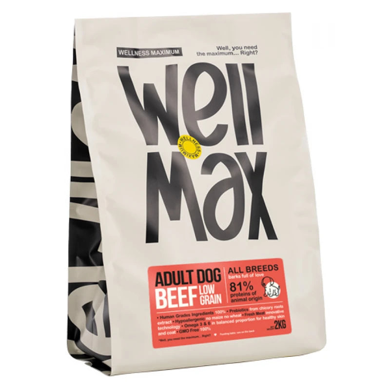 WELLMAX ADULT LOW GRAIN BEEF 2KG