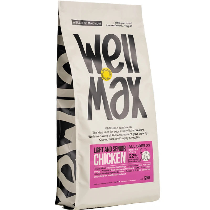 WELLMAX ADULT DOG CHICKEN LIGHT & SENIOR 12KG