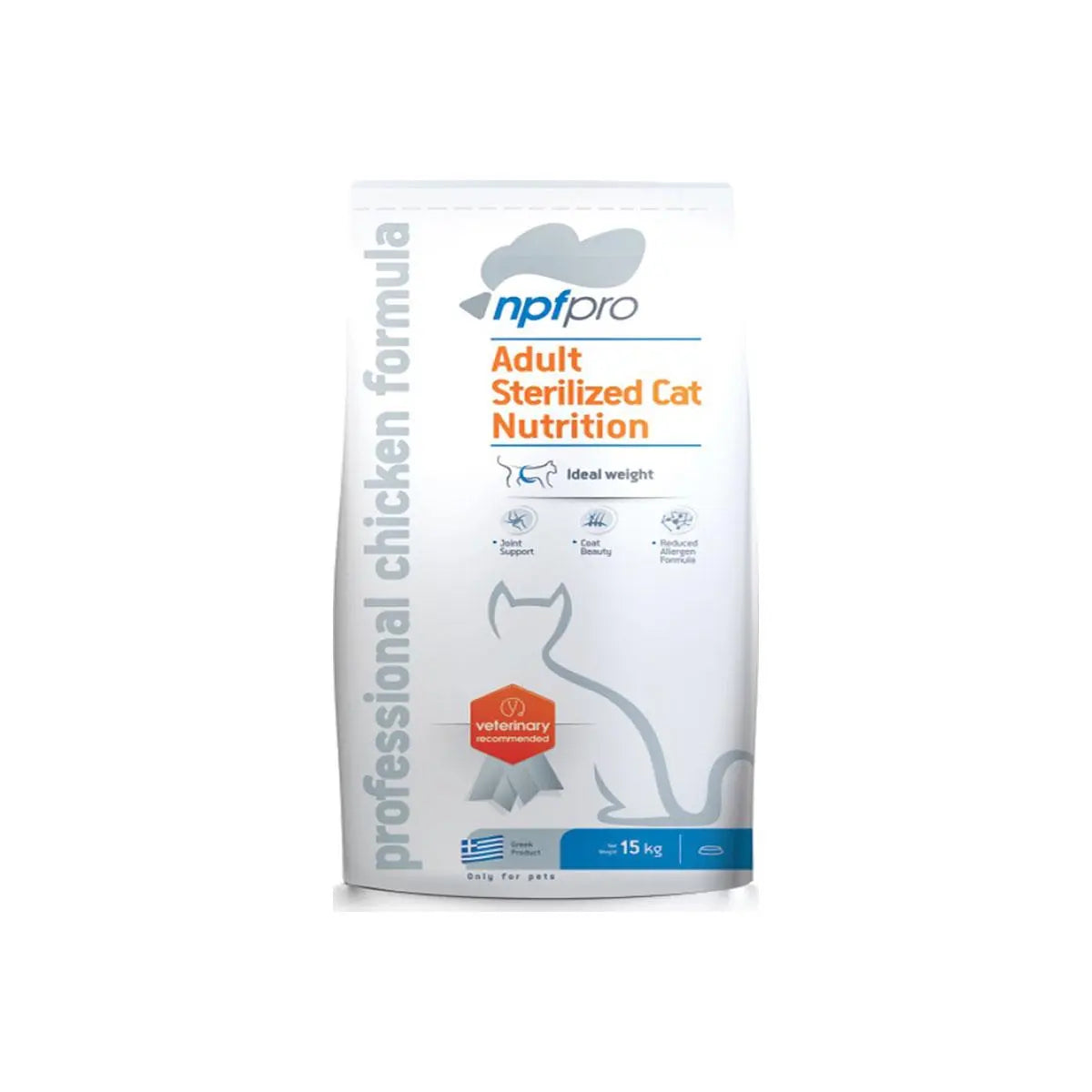 ΧΥΜΑ NPF ADULT STERILISED CAT ΜΕ ΚΟΤΟΠΟΥΛΟ 1KG
