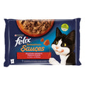 FELIX ΠΟΛΥΣΥΣΚΕΥΑΣΙΑ SENSATIONS SAUCES ΜΕ ΓΑΛΟΠΟΥΛΑ & ΜΠΕΪΚΟΝ, ΒΟΔΙΝΟ & ΝΤΟΜΑΤΑ 4X85GR