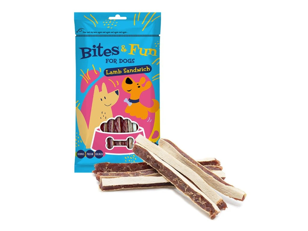AKINU BITES & FUN LAMB SANDWICH 85GR ΛΙΧΟΥΔΙΕΣ ΜΕ ΑΡΝΙ