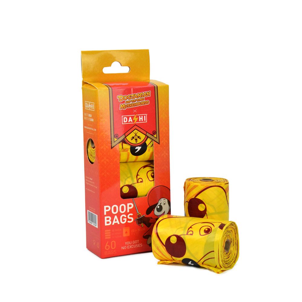 DASHI DOGTANIAN REFILL POOP BAGS W/ 4 ROLLS