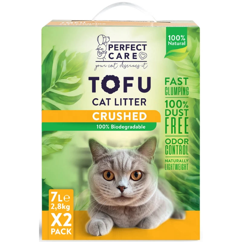 PERFECT CARE CAT LITTER CRUSHED TOFU 14L (2X7L)