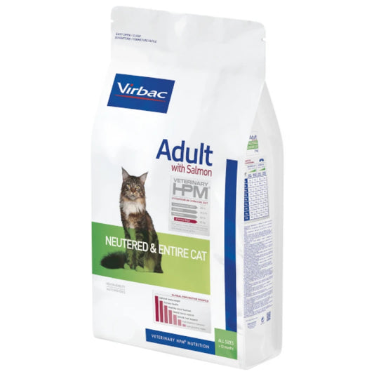VIRBAC ADULT NEUTERED & ENTIRE CAT WITH SALMON 3KG