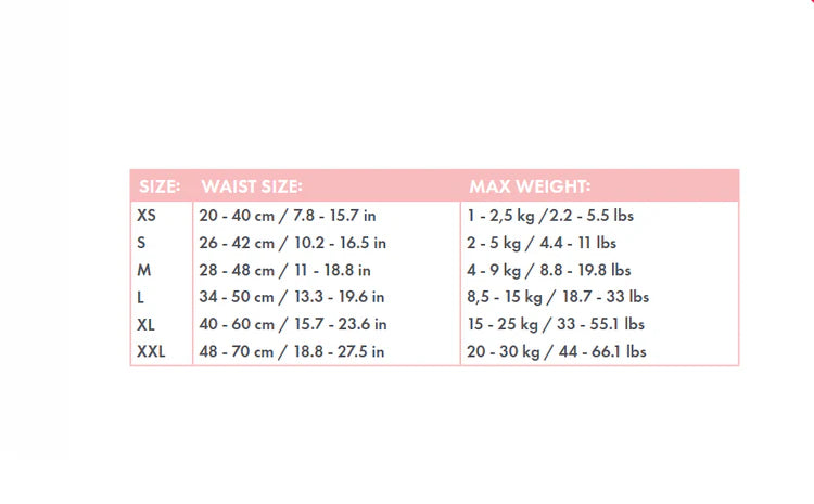 M-PETS CARBON DIAPERS - FEMALE DOG (XS) 15TMX 20 - 40CM