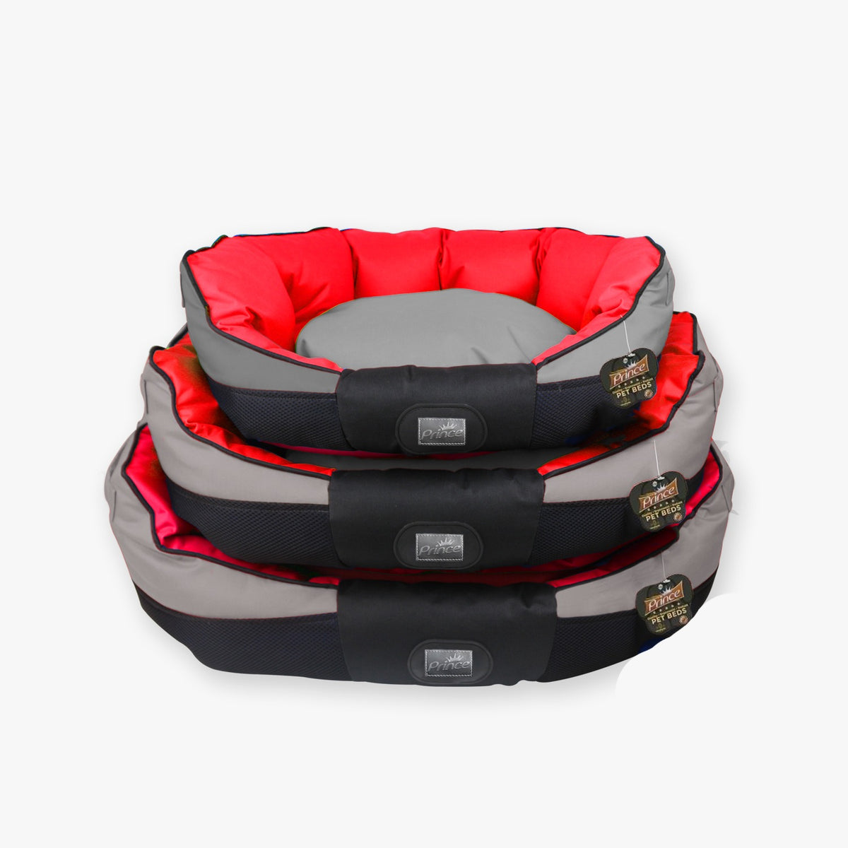 PRINCE ΚΡΕΒΑΤΙ OYSTER OUTDOOR SMALL ΣΚΟΥΡΟ ΓΚΡΙ/ΚΟΚΚΙΝΟ