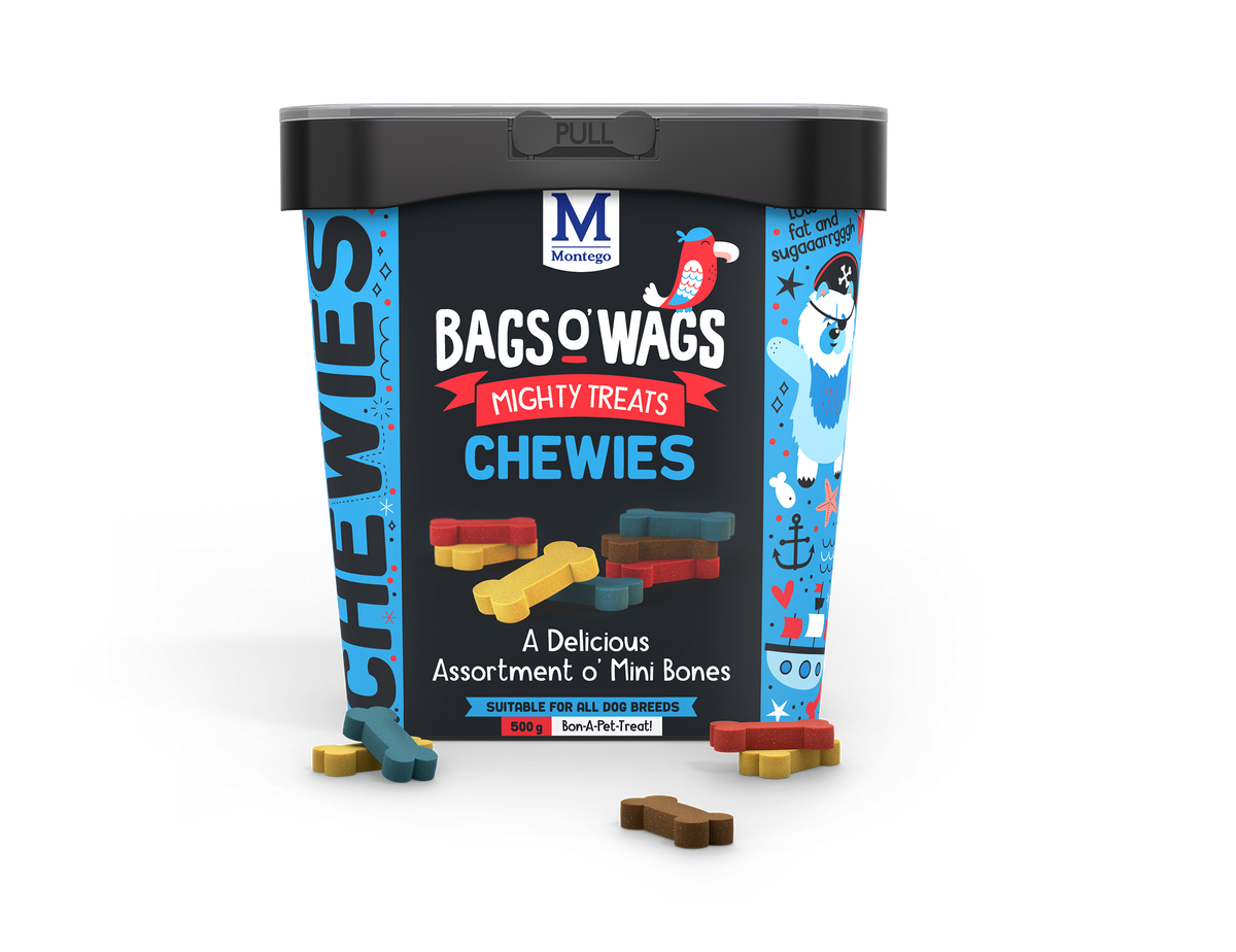 BAGS O' WAGS CHEWIES MINI BONES 500G