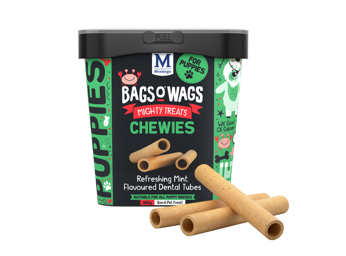 BAGS O' WAGS CHEWIES PUPPY DENTAL TUBES 350G