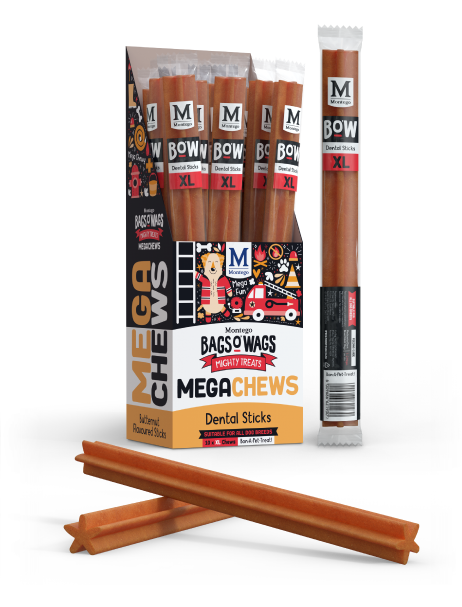 BAGS O' WAGS MEGACHEWS BUTTERNUT DENTAL STICK 120G