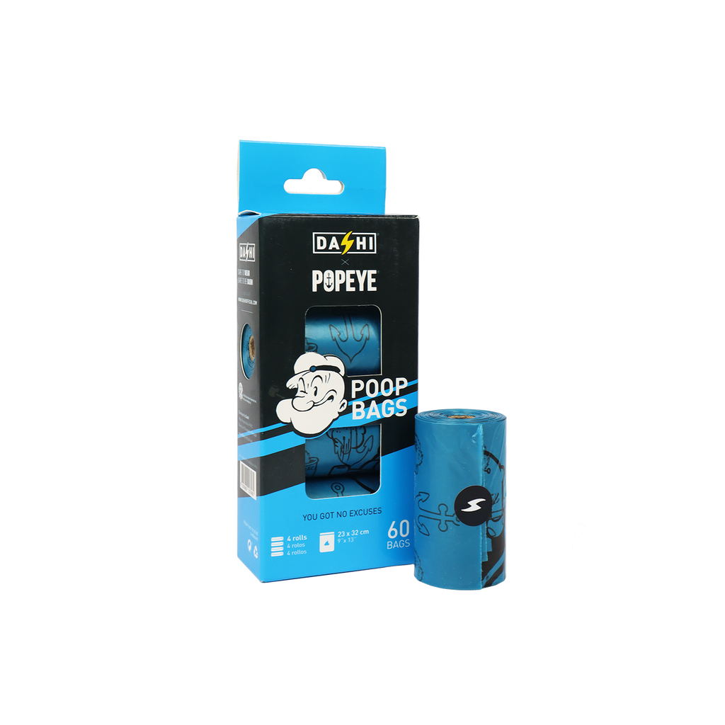 DASHI POPEYE REFILL POOP BAGS W/ 4 ROLLS
