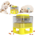 SQUARE FUN PET FEEDER-A BR YELLOW 171X171X186MM