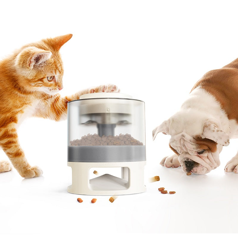 ROUND FUN PET FEEDER-B WHITE 140 X 140 X 176