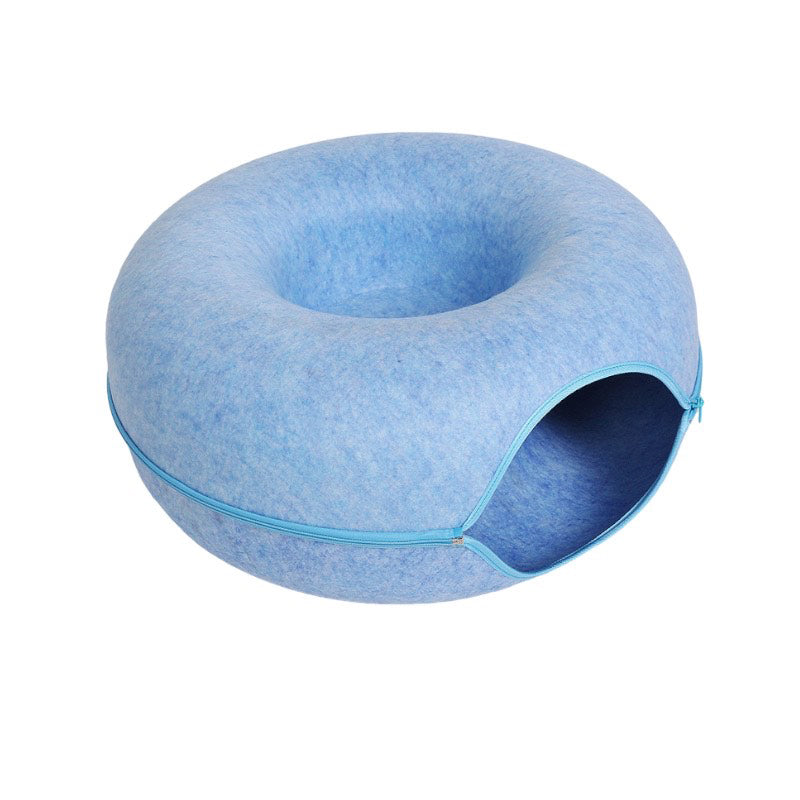 TUNEL PET BED - LIGHT BLUE 60X60X28CM