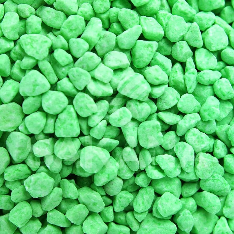 FLUORESCENT LIGHT GREEN STONE 3-5MM 2KG
