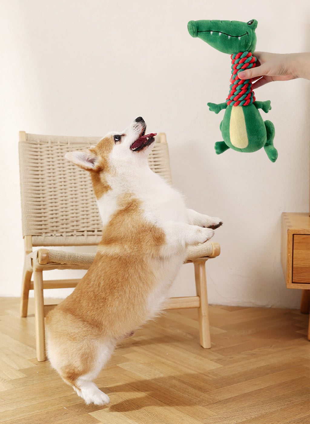 NO HARM CROCODILE ROPE TOY 15X27CM