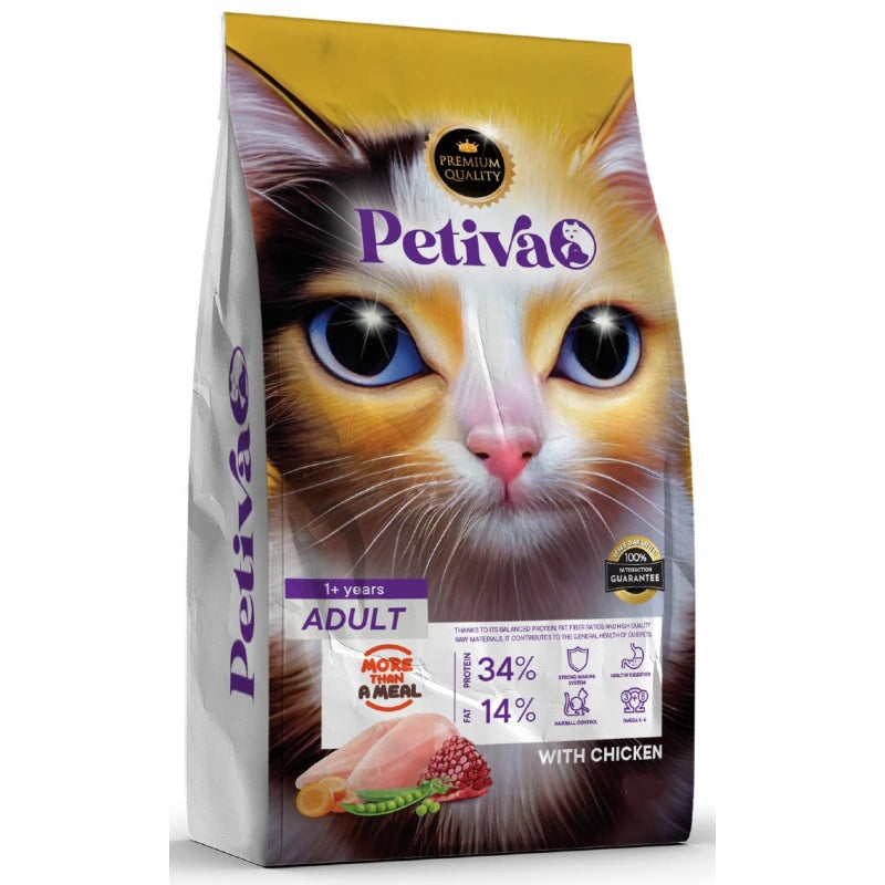 PETIVA CAT FOOD ADULT CHICKEN 1,5KG