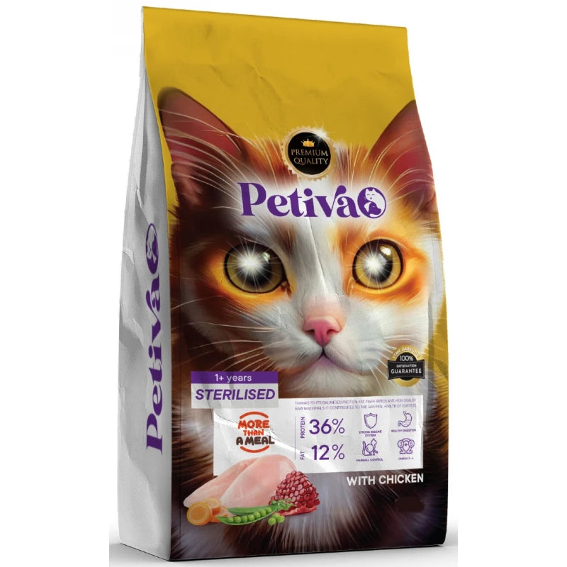 PETIVA CAT FOOD STERILIZED CHICKEN 1,5KG