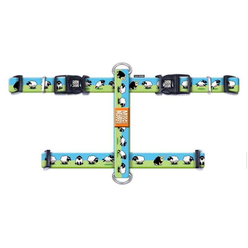 MAX & MOLLY H-HARNESS - BLACK SHEEP/S 1,5X41-52CM