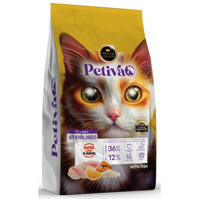 PETIVA CAT FOOD STERILIZED FISH 7KG