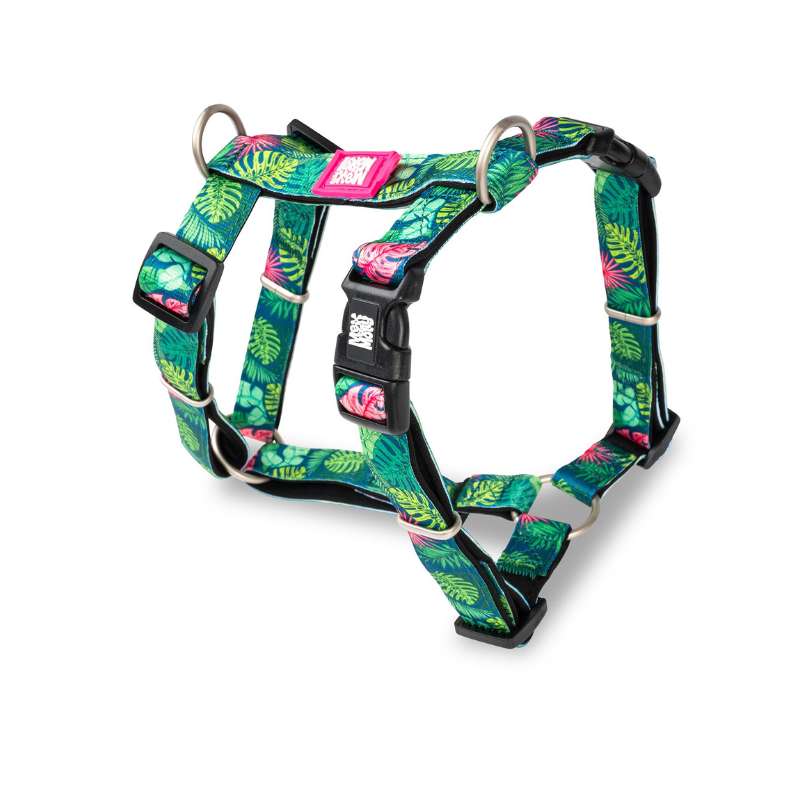 MAX & MOLLY H-HARNESS - TROPICAL/M 2X53-69CM