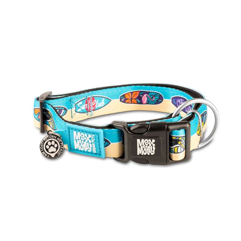 MAX & MOLLY SMART ID COLLAR - ALOHA/M 2,0CMX34-55CM
