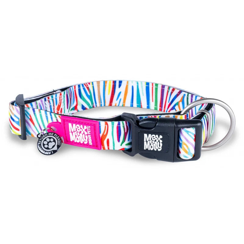 MAX & MOLLY SMART ID COLLAR -MAGIC ZEBRA/S 1,5CMX28-45CM