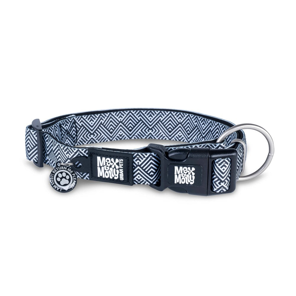 MAX & MOLLY SMART ID COLLAR - MYKONOS BLACK/XS 1,0CMX22-35CM