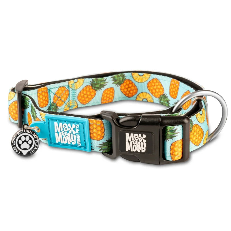 MAX & MOLLY SMART ID COLLAR - SWEET PINEAPPLE/S 1,5CMX28-45CM