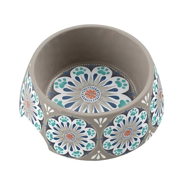 CARMEL MEDALLION PET BOWL GREY/M 177ML