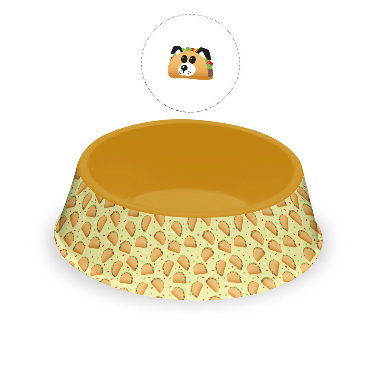 FUN FOOD TACO DOG PET BOWL/L 1420ML