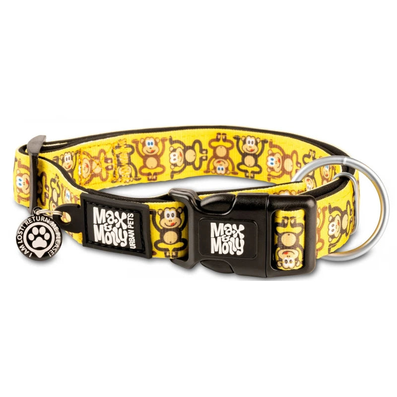 MAX & MOLLY SMART ID COLLAR - MONKEY MANIAC/XS 1,0CMX22-35CM