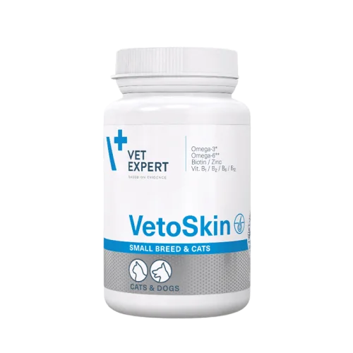 VETEXPERT VETOSKIN SMALL BREEDS 60 ΚΑΨΟΥΛΕΣ TWIST OFF ΓΙΑ ΤΟ ΤΡΙΧΩΜΑ