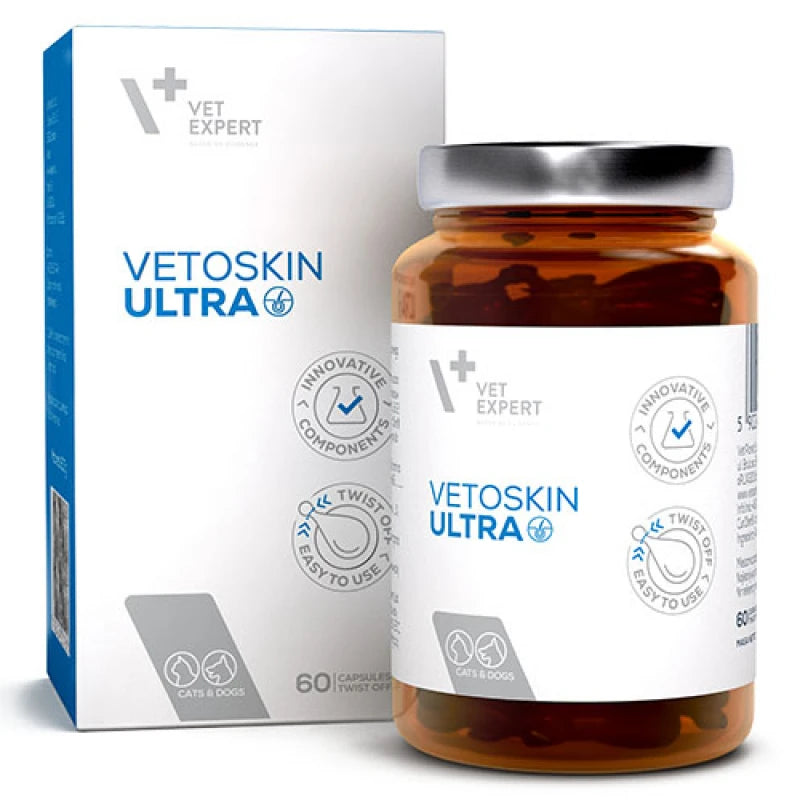 VETEXPERT VETOSKIN ULTRA 60 ΚΑΨΟΥΛΕΣ TWIST OFF ΓΙΑ ΤΟ ΤΡΙΧΩΜΑ