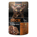 LEONARDO ΦΑΚΕΛΑΚΙ ΓΑΤΑΣ DUCK & PULLED BEEF POUCH 70G