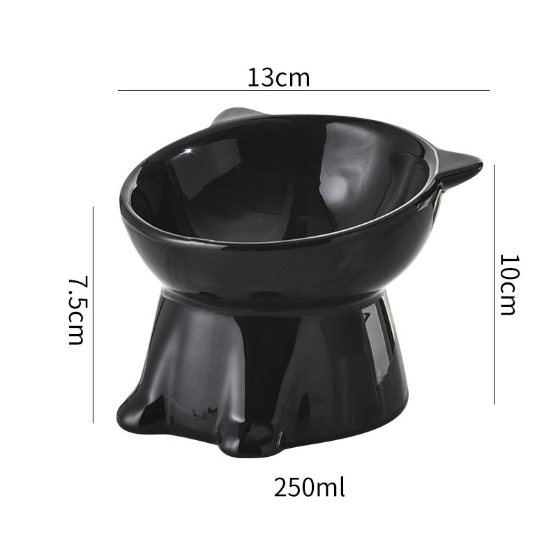 ΚΕΡΑΜΙΚΟ ΜΠΟΛ ΚΑΘΙΣΤΗ ΓΑΤΑ ΜΑΥΡΟ 13CM 250ML
