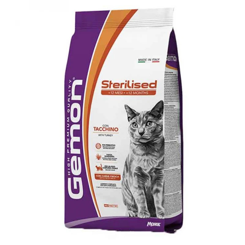 GEMON CAT STERILIZED TURKEY 2KG