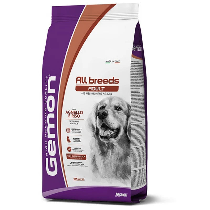 GEMON DOG ADULT ALL BREEDS LAMB & RICE 3KG