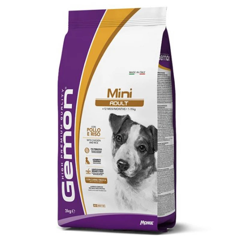 GEMON DOG ADULT MINI CHICKEN & RICE 3KG