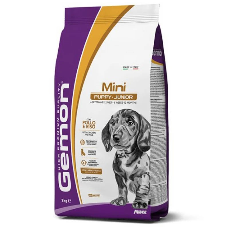 GEMON PUPPY & JUNIOR MINI CHICKEN & RICE 3KG