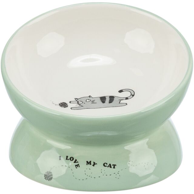 TRIXIE ΠΙΑΤΟ ΥΠΕΡΥΨΩΜΕΝΟ ΚΕΡΑΜΙΚΟ 150ML/13CM SAGE/WHITE