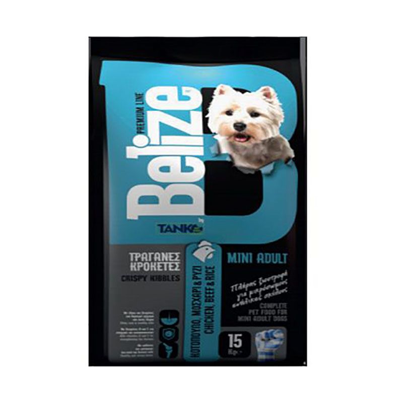 BELIZE ADULT DOG MINI 26/15 BEEF CHICKEN & RICE 15KG