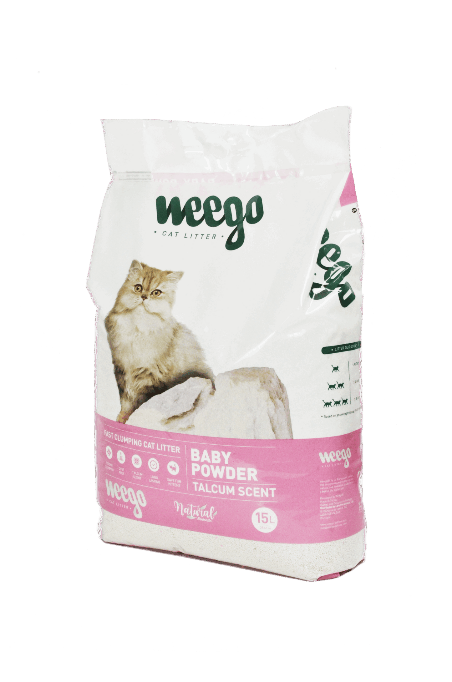 WEEGO CAT LITTER BABY POWDER 15L
