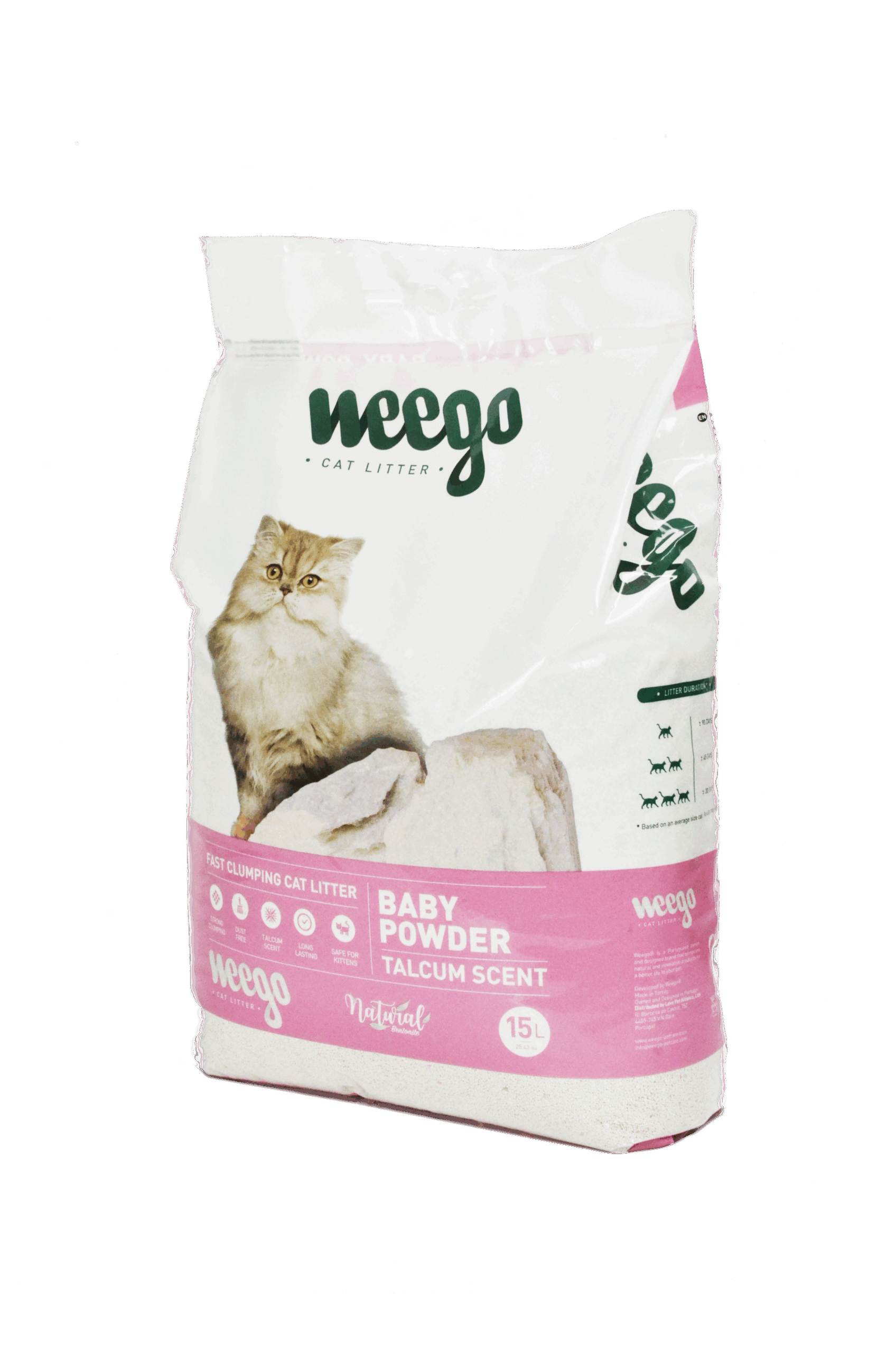 WEEGO CAT LITTER BABY POWDER 15L