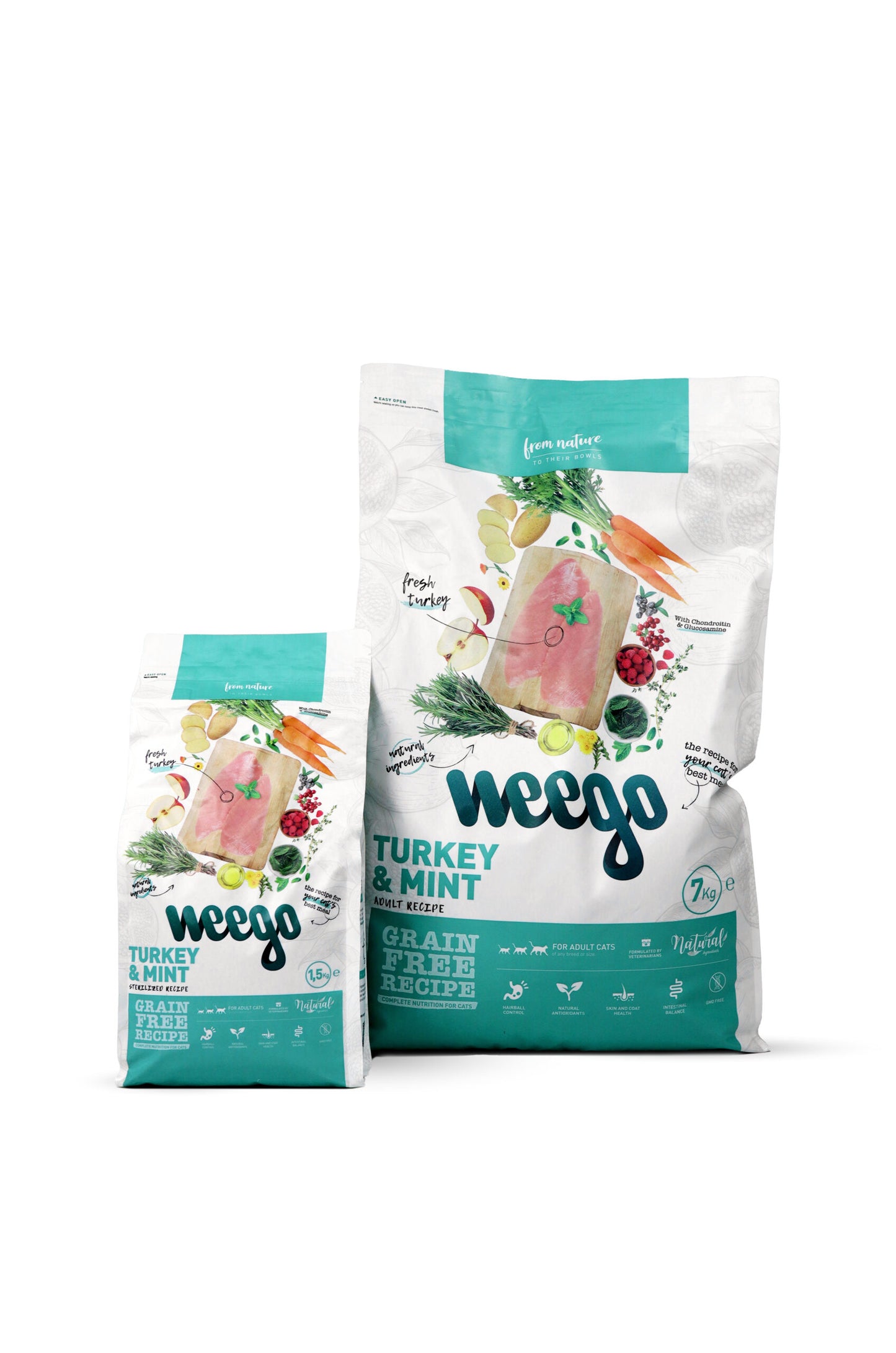 WEEGO CAT FOOD STERILIZED TURKEY & MINT 1,5KG